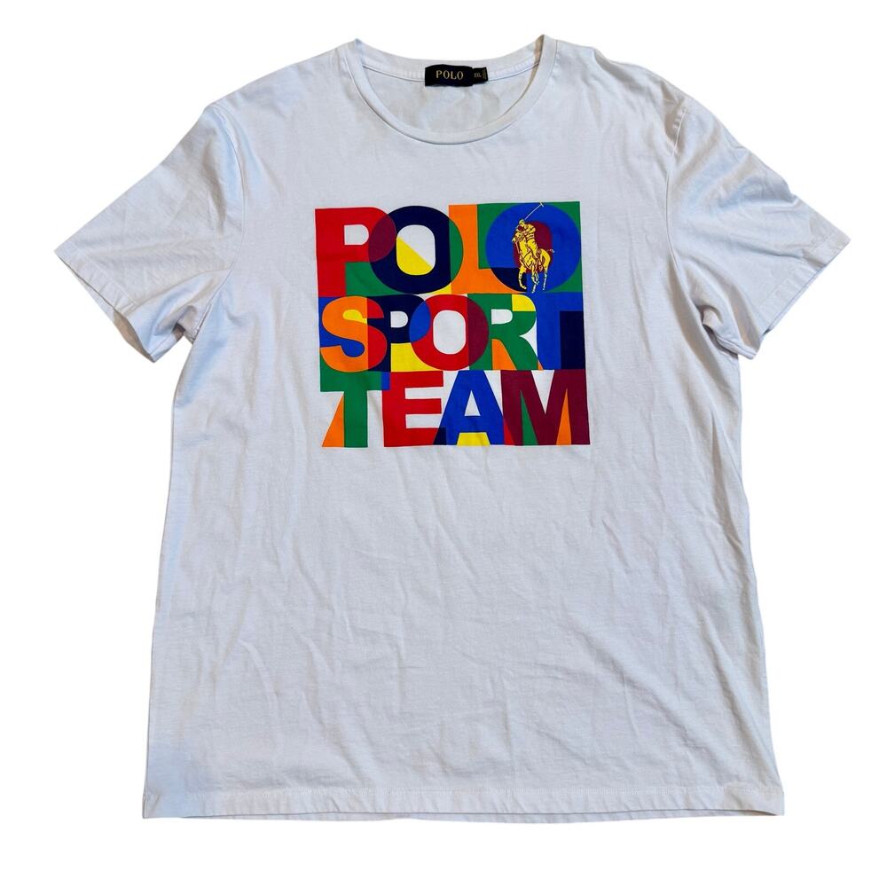 Polo Ralph Lauren Men Monogram Logo Classic Crew Vintage T-Shirt size XXL